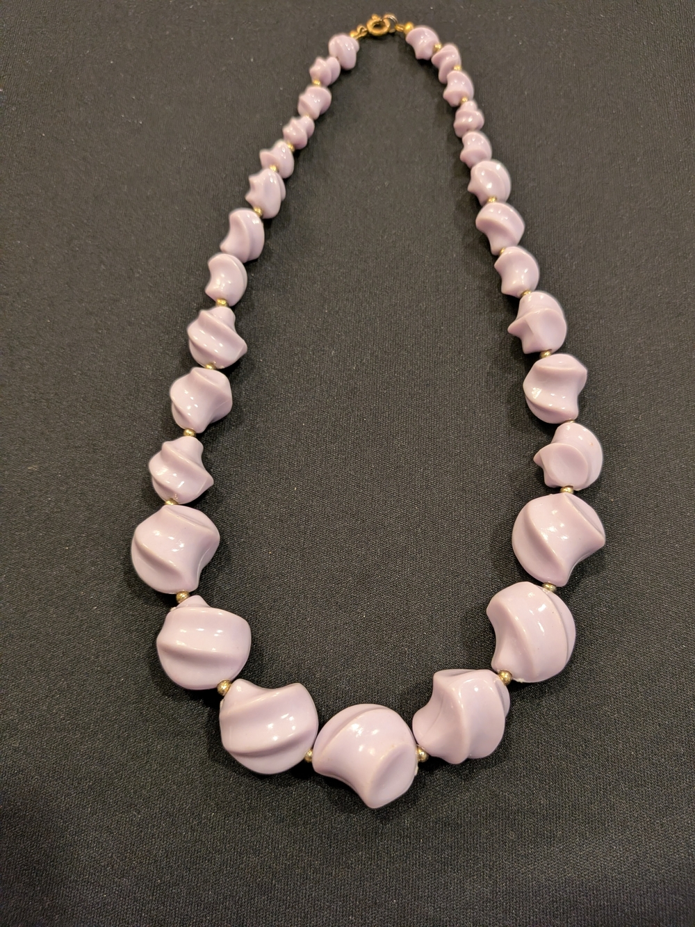 Vintage 2007s Lavender Wave Bead Necklace 9" - Women's Jewelry